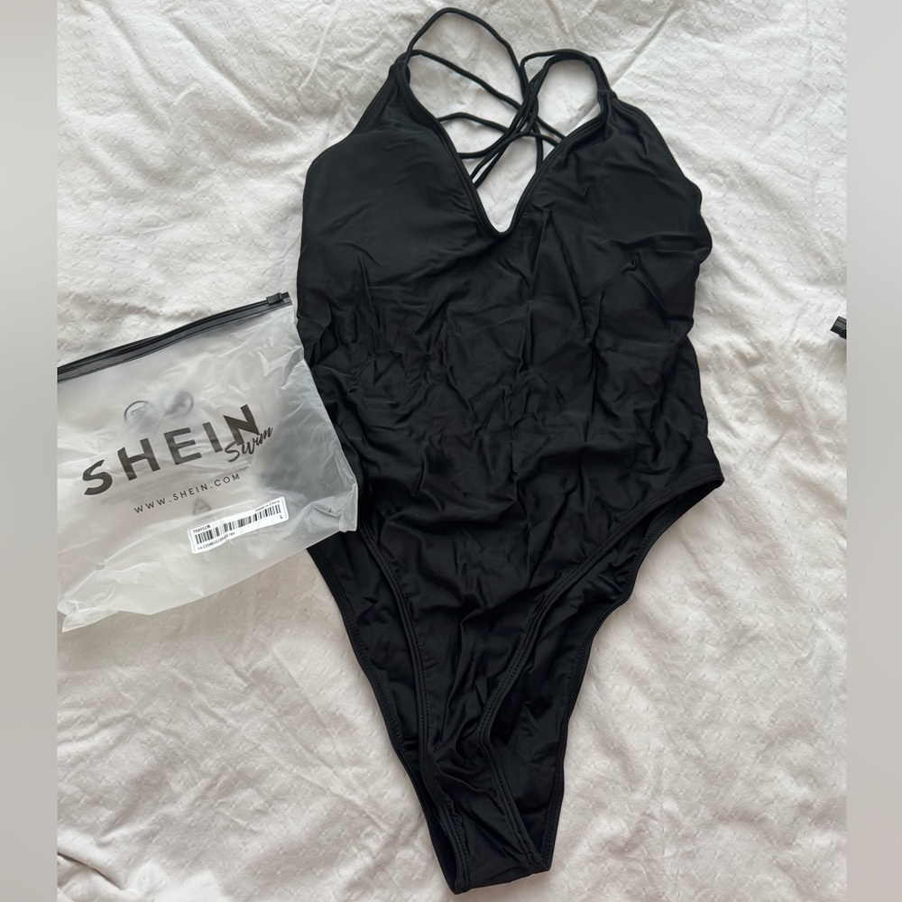 SHEIN one piece swimsuit with strappy back